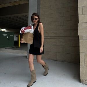 Isabel Marant taupe Duerto Boots perf cond